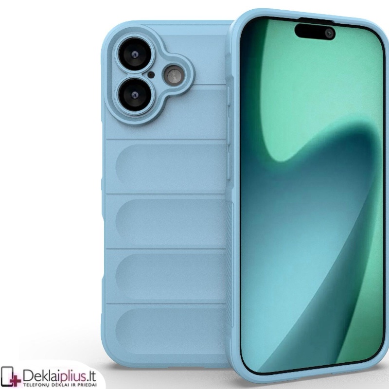 Magic Shield guminis dėklas su kameros apsauga - šviesiai mėlynas (Apple Iphone 17) Magic Shield guminis dėklas su kameros apsauga - šviesiai mėlynas (Apple Iphone 17)